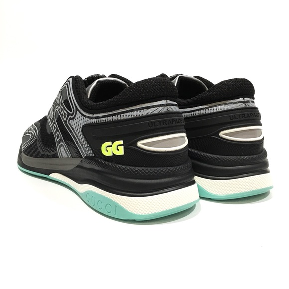 GUCCI Ultrapace R Sneakers -Black / Grey -Men’s US 9.5 -NEW - Picture 3 of 9